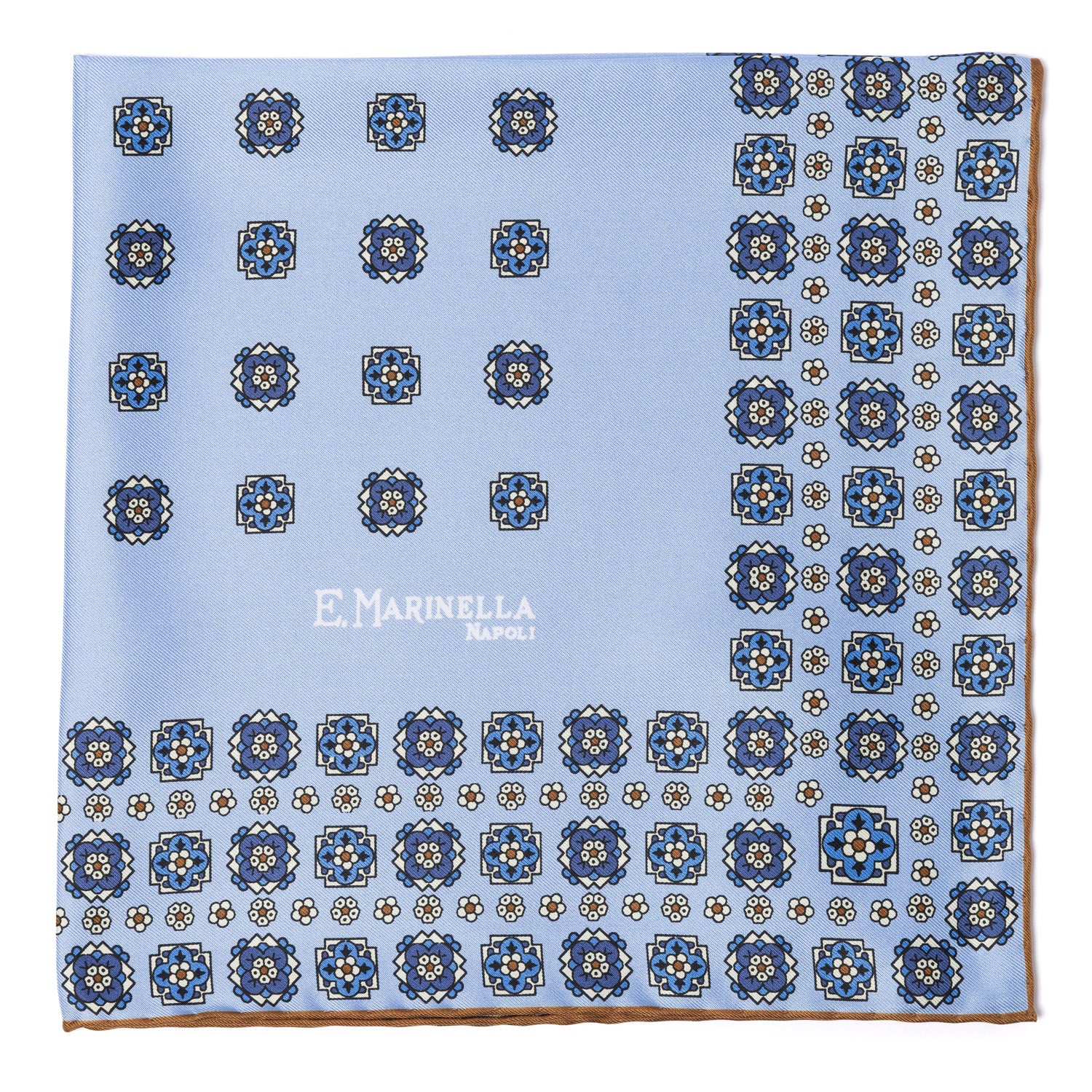 Patterned Pochette made from pure English Silk - hand-rolled